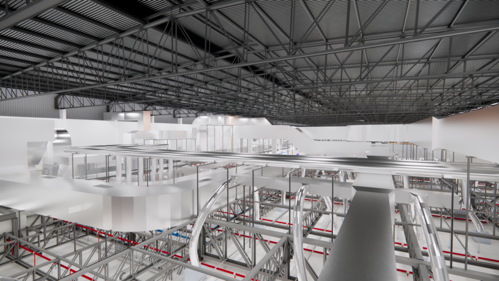 Compatibilização de projetos industriais em BIM realizada pela Chaves Engenharia em Manaus